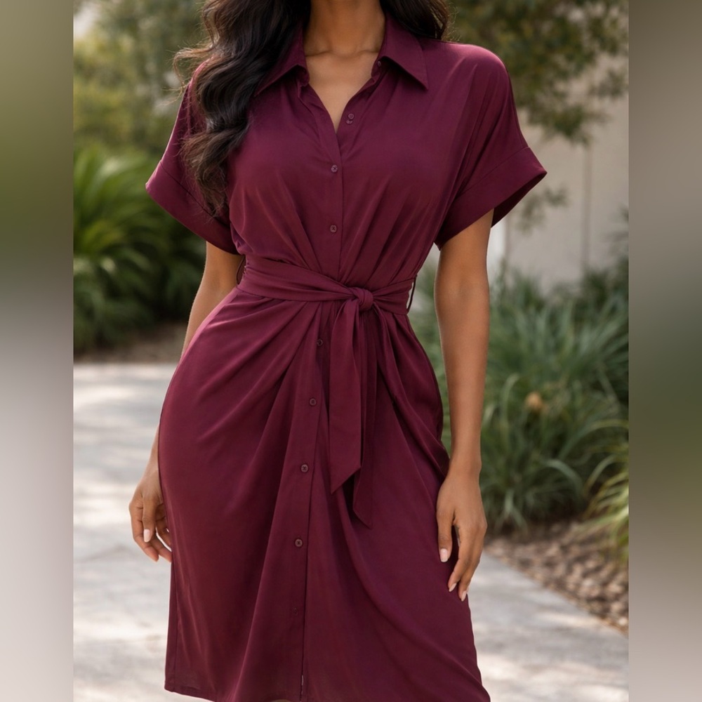 Burgundy Women's Dress